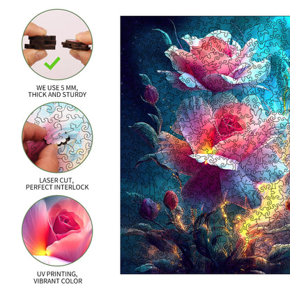 Blooming Tulips, Wooden Jigsaw Puzzles