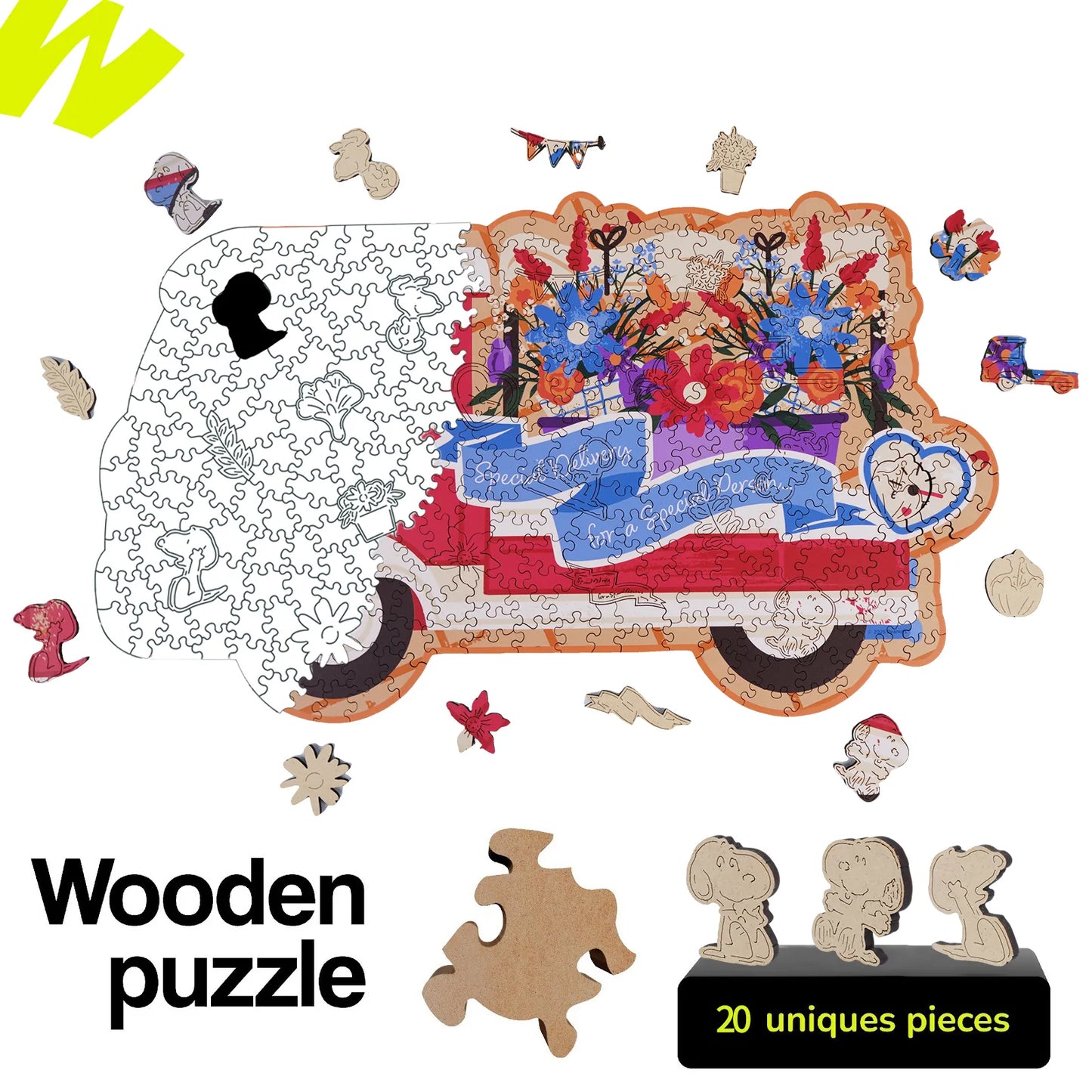 Blooms on Wheels, Snoopy Jigsaw Puzzles