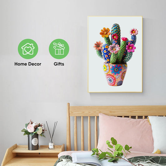Cactus Flower, Wooden Jigsaw Puzzles