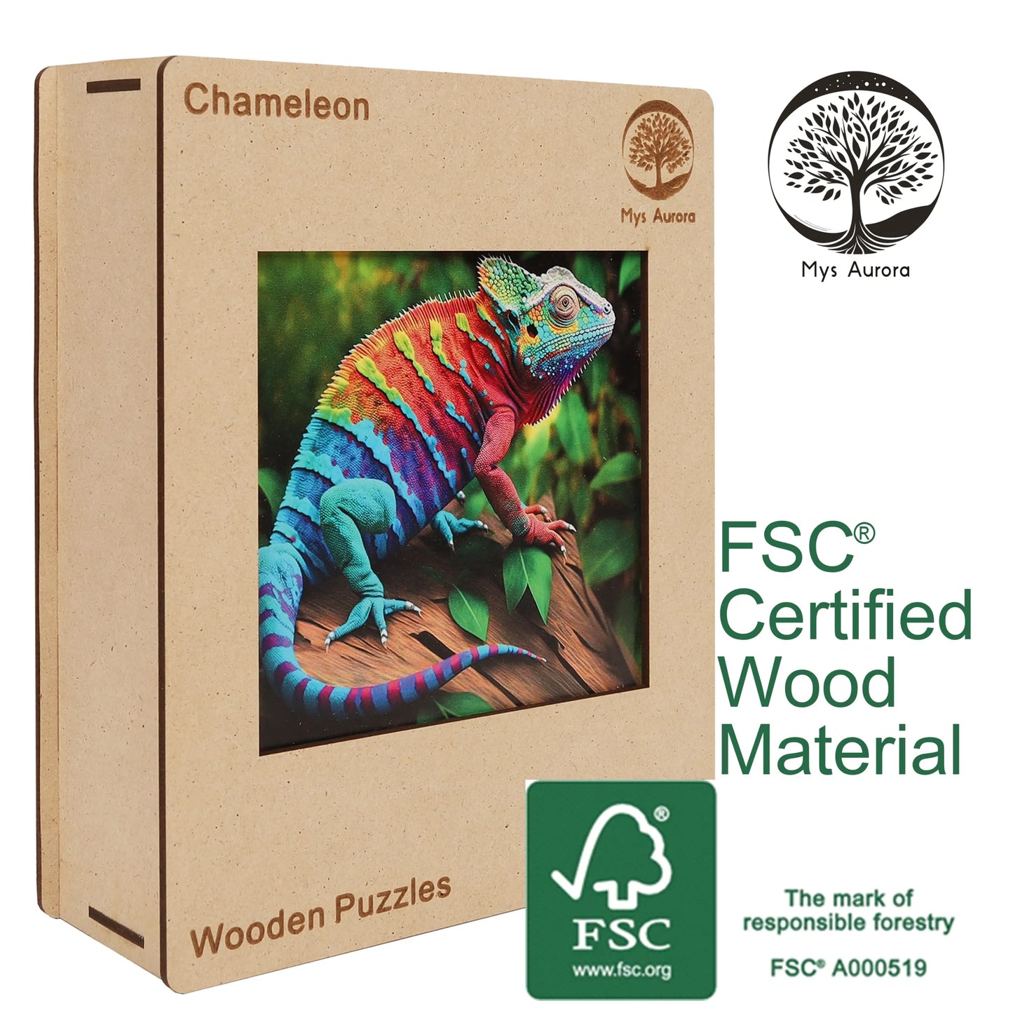 Chameleon,  Wooden Jigsaw Puzzles