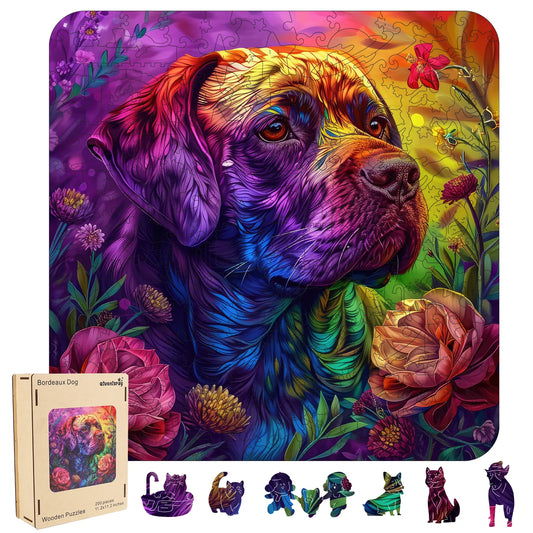 Colored Dog, Wooden Jigsaw Puzzles