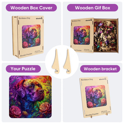 Colored Dog, Wooden Jigsaw Puzzles