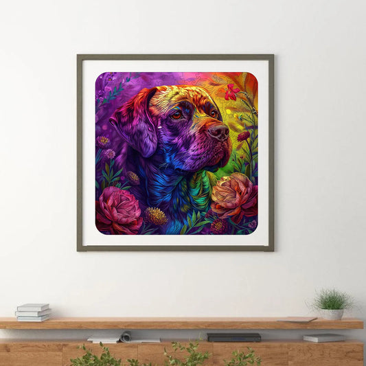 Colored Dog, Wooden Jigsaw Puzzles