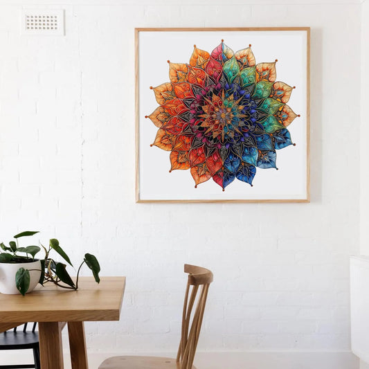 Colorful Mandala,  Wooden Jigsaw Puzzles