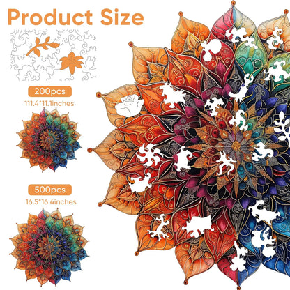 Colorful Mandala,  Wooden Jigsaw Puzzles