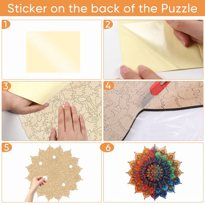 Colorful Mandala,  Wooden Jigsaw Puzzles
