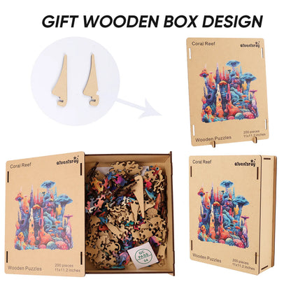 Coral, Wooden Jigsaw Puzzles