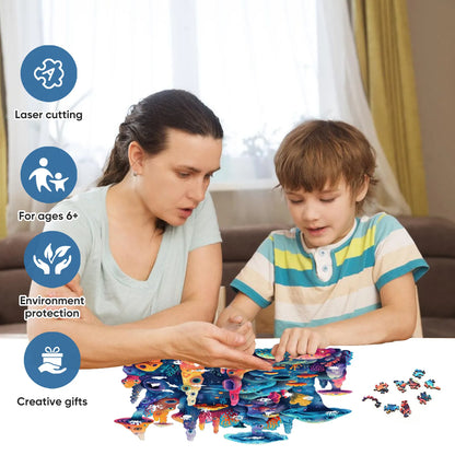 Coral, Wooden Jigsaw Puzzles