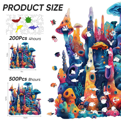 Coral, Wooden Jigsaw Puzzles