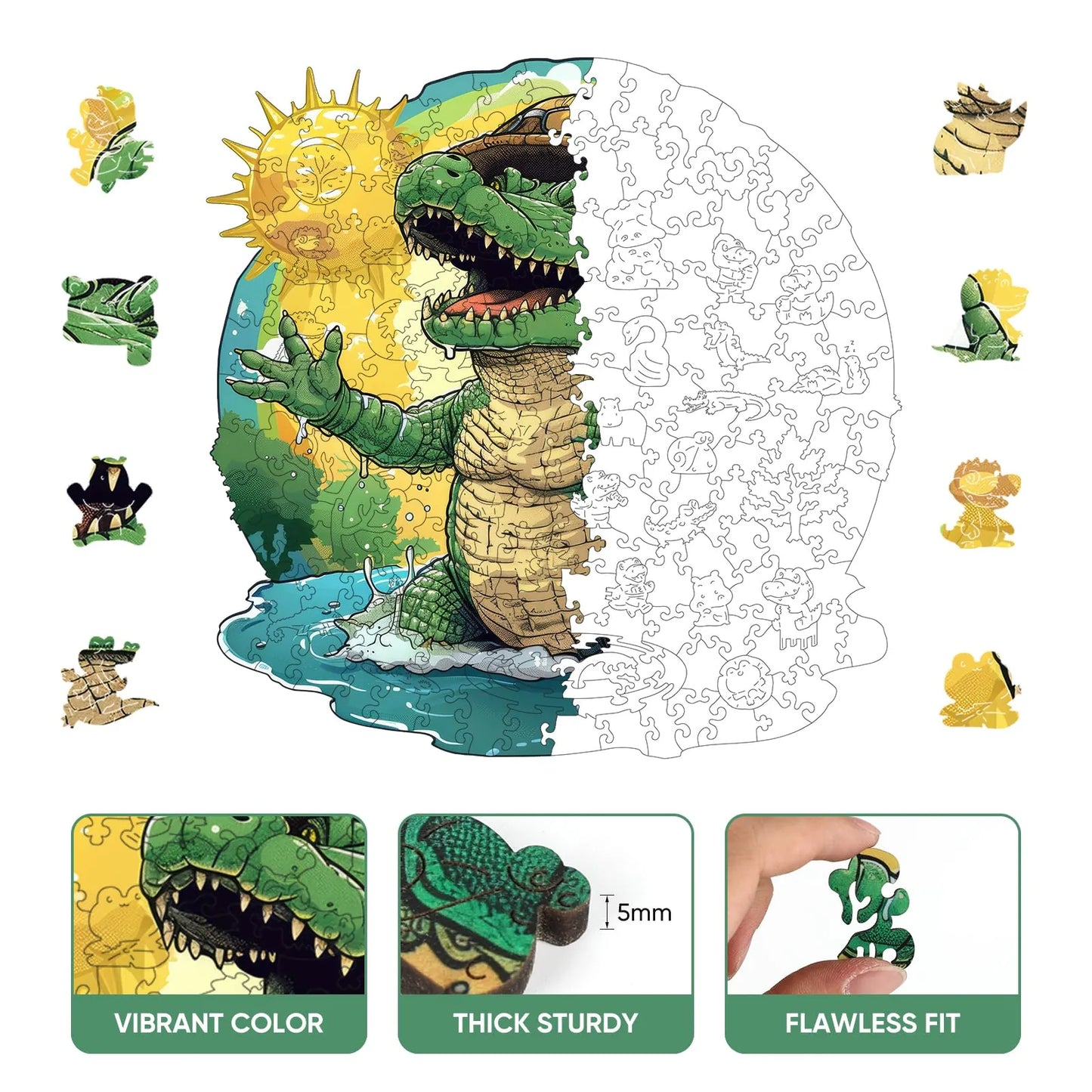 Crocodile, Wooden Jigsaw Puzzles