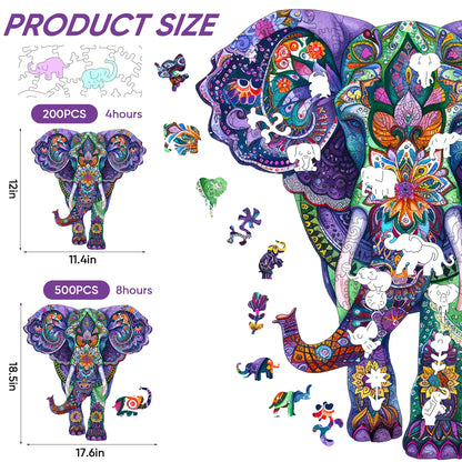 Elephant, Wooden Jigsaw Puzzles