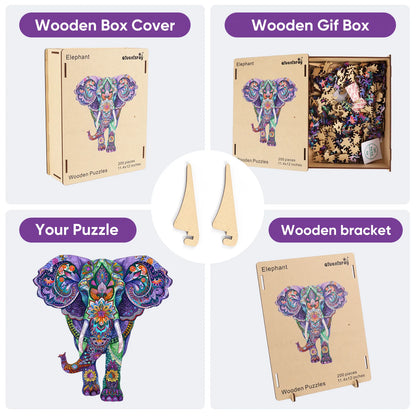Elephant, Wooden Jigsaw Puzzles