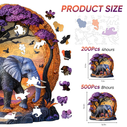 Elephant Forest, Wooden Jigsaw Puzzles