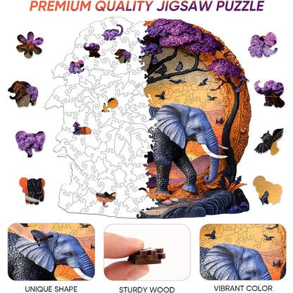 Elephant Forest, Wooden Jigsaw Puzzles