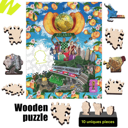 World Cup 2026 Atlanta Poster, FIFA Jigsaw Puzzle