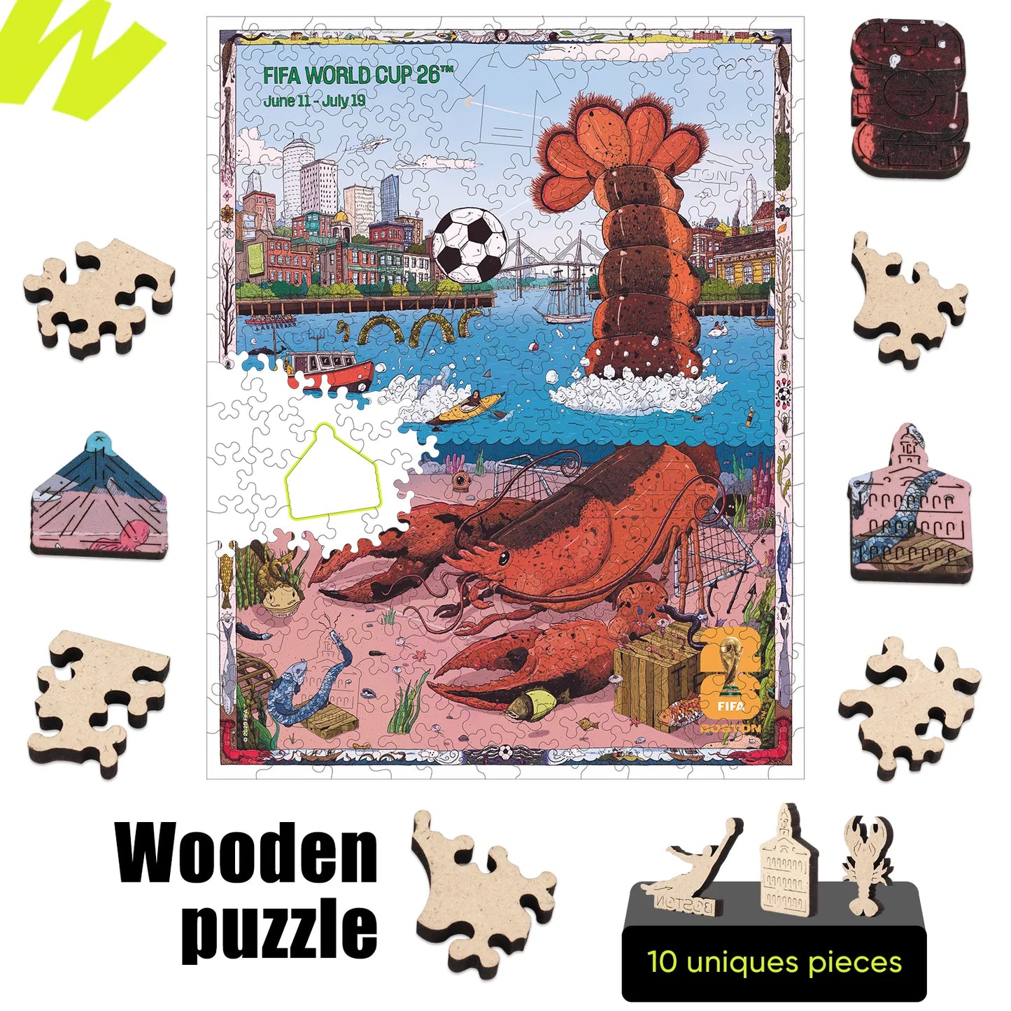 World Cup 2026 Boston Poster, FIFA Jigsaw Puzzle