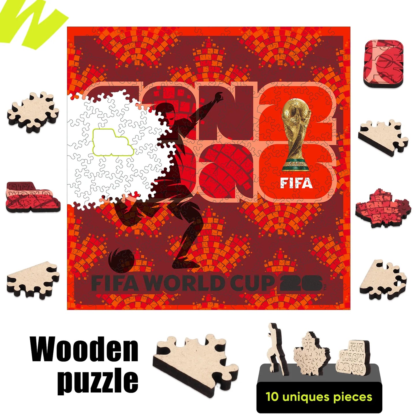 World Cup 2026 Host Country Poster Canada, FIFA Jigsaw Puzzle