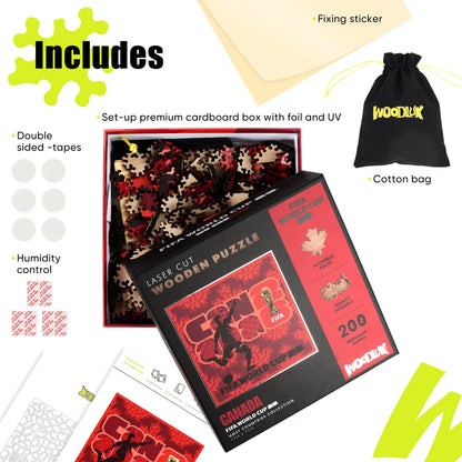 World Cup 2026 Host Country Poster Canada, FIFA Jigsaw Puzzle