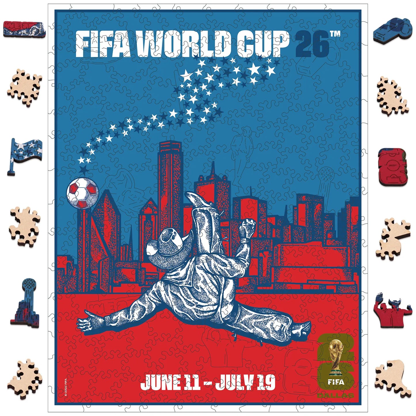 World Cup 2026 Dallas Poster, FIFA Jigsaw Puzzle