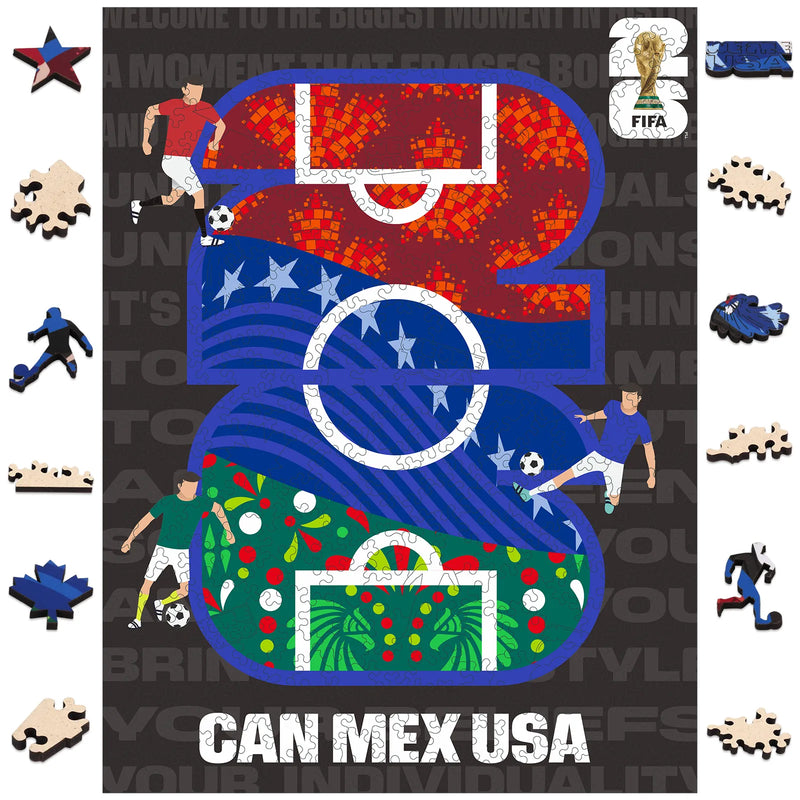 World Cup 2026 Host Countries Poster, FIFA Jigsaw Puzzle