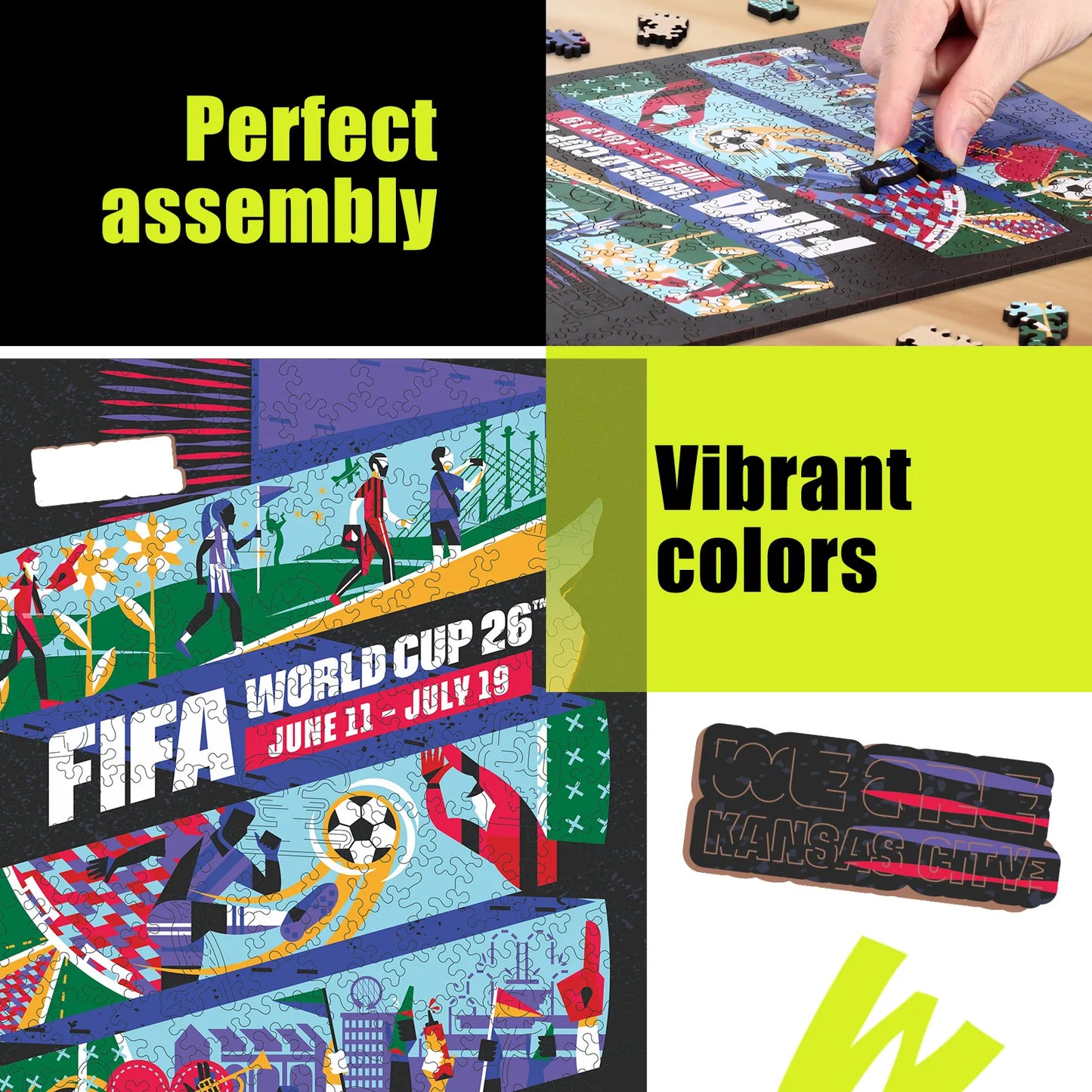 World Cup 2026 Kansas City Poster, FIFA Jigsaw Puzzle