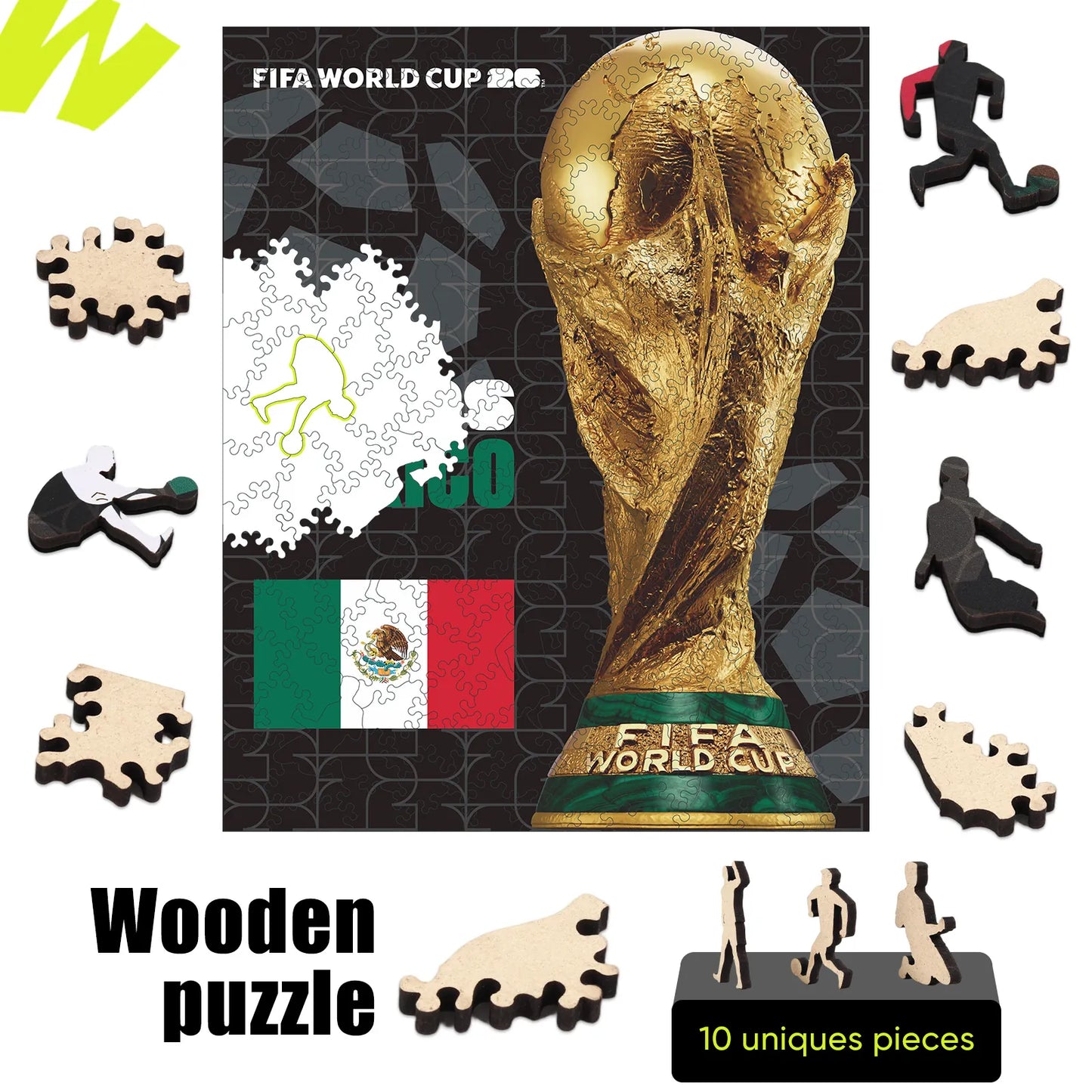 World Cup 2026 Trophy Poster Mexico, FIFA Jigsaw Puzzle
