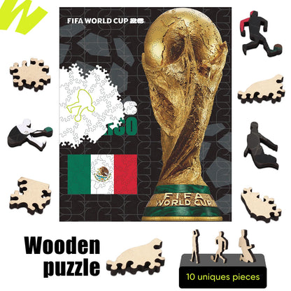 World Cup 2026 Trophy Poster Mexico, FIFA Jigsaw Puzzle