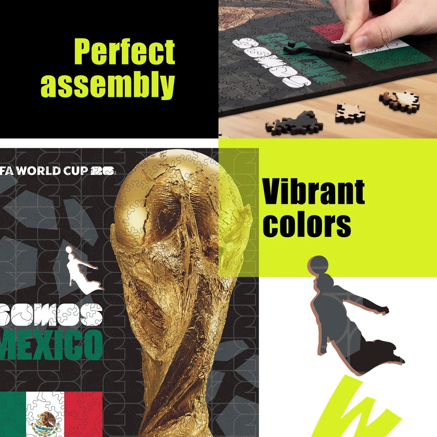 World Cup 2026 Trophy Poster Mexico, FIFA Jigsaw Puzzle