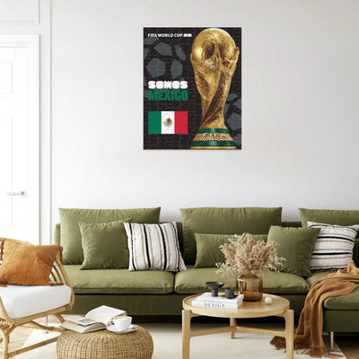 FIFA World Cup 2026 Trophy Poster Mexico 200-Piece Wooden Puzzle | Officially Licensed Mexico Gift