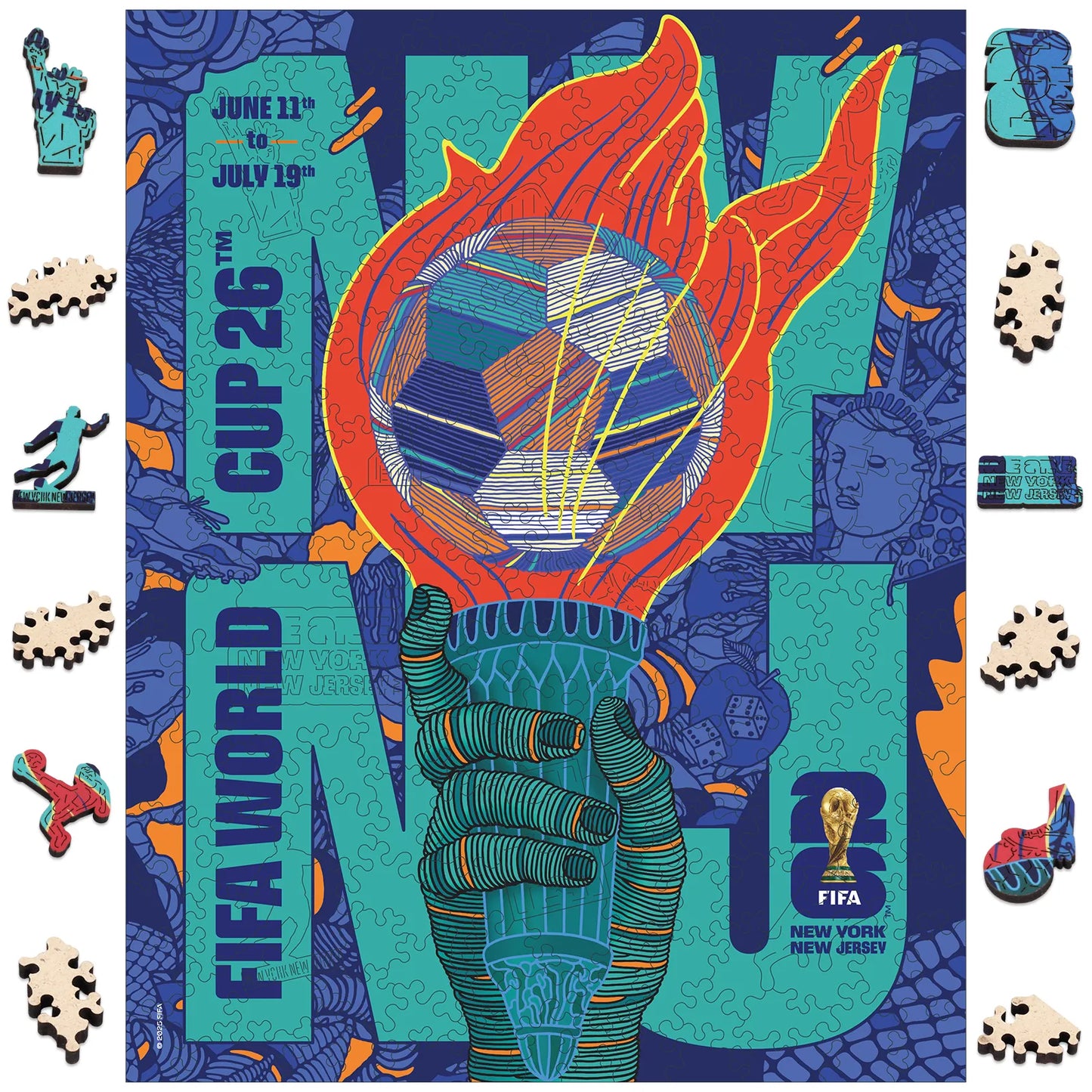 World Cup 2026 NYC NJ Poster, FIFA Jigsaw Puzzle