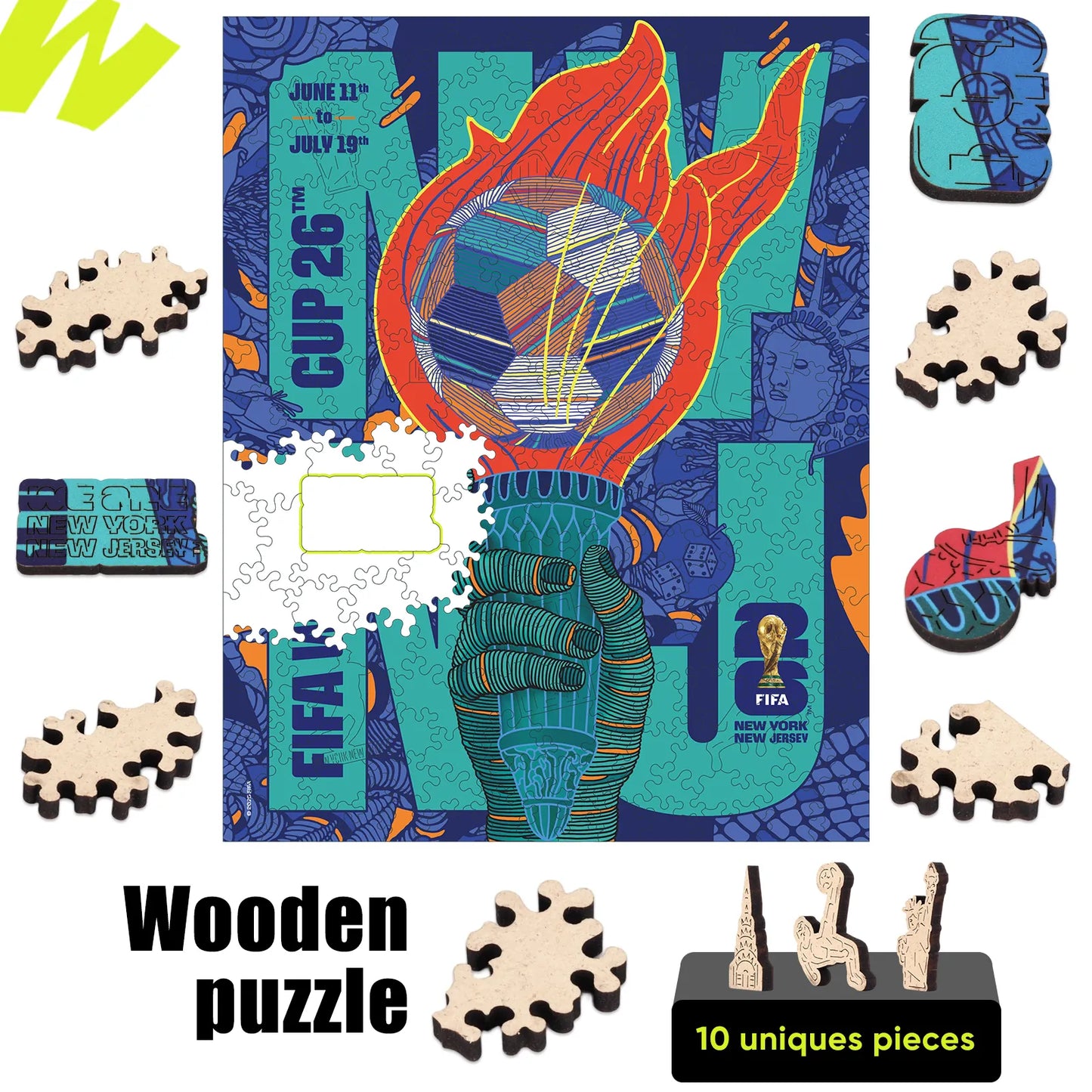 World Cup 2026 NYC NJ Poster, FIFA Jigsaw Puzzle