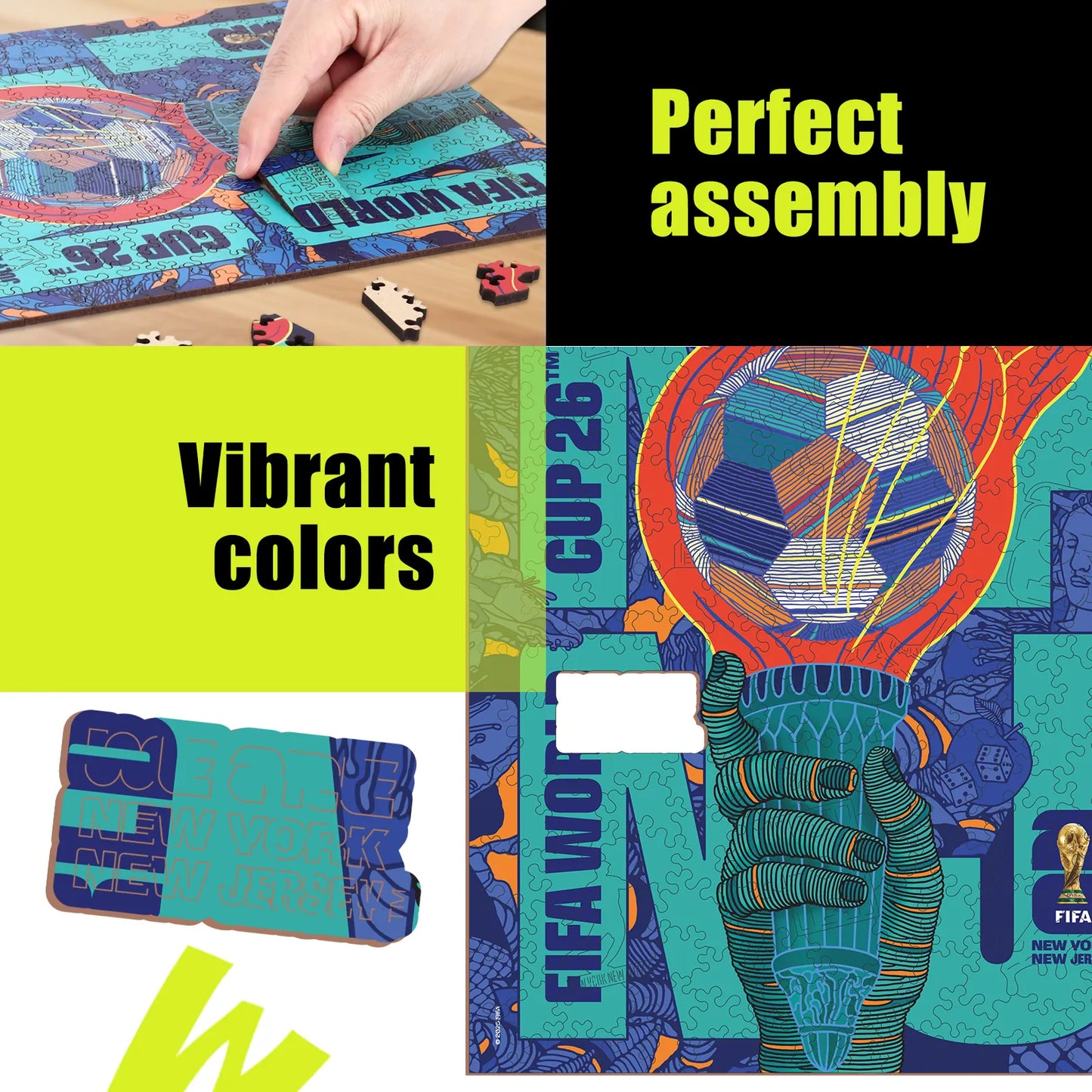 World Cup 2026 NYC NJ Poster, FIFA Jigsaw Puzzle