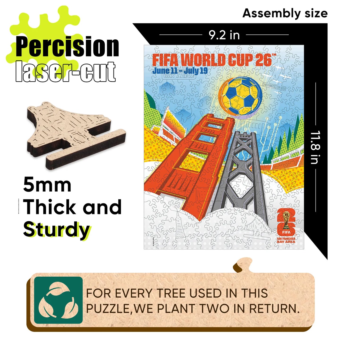 World Cup 2026 San Francisco Poster, FIFA Jigsaw Puzzle