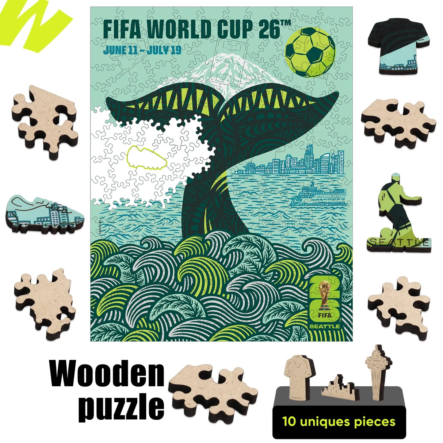 World Cup 2026 Seattle Poster, FIFA Jigsaw Puzzle