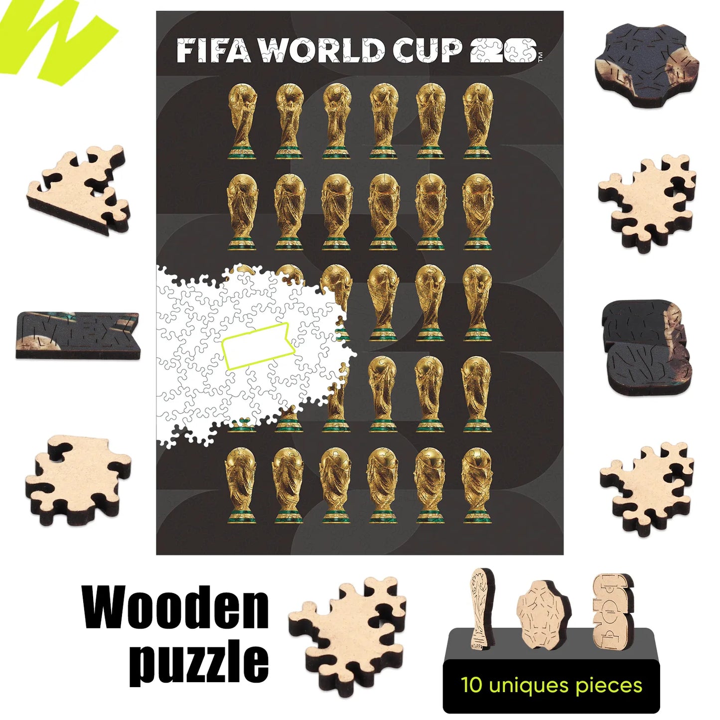 World Cup 2026 Trophy Poster, FIFA Jigsaw Puzzle