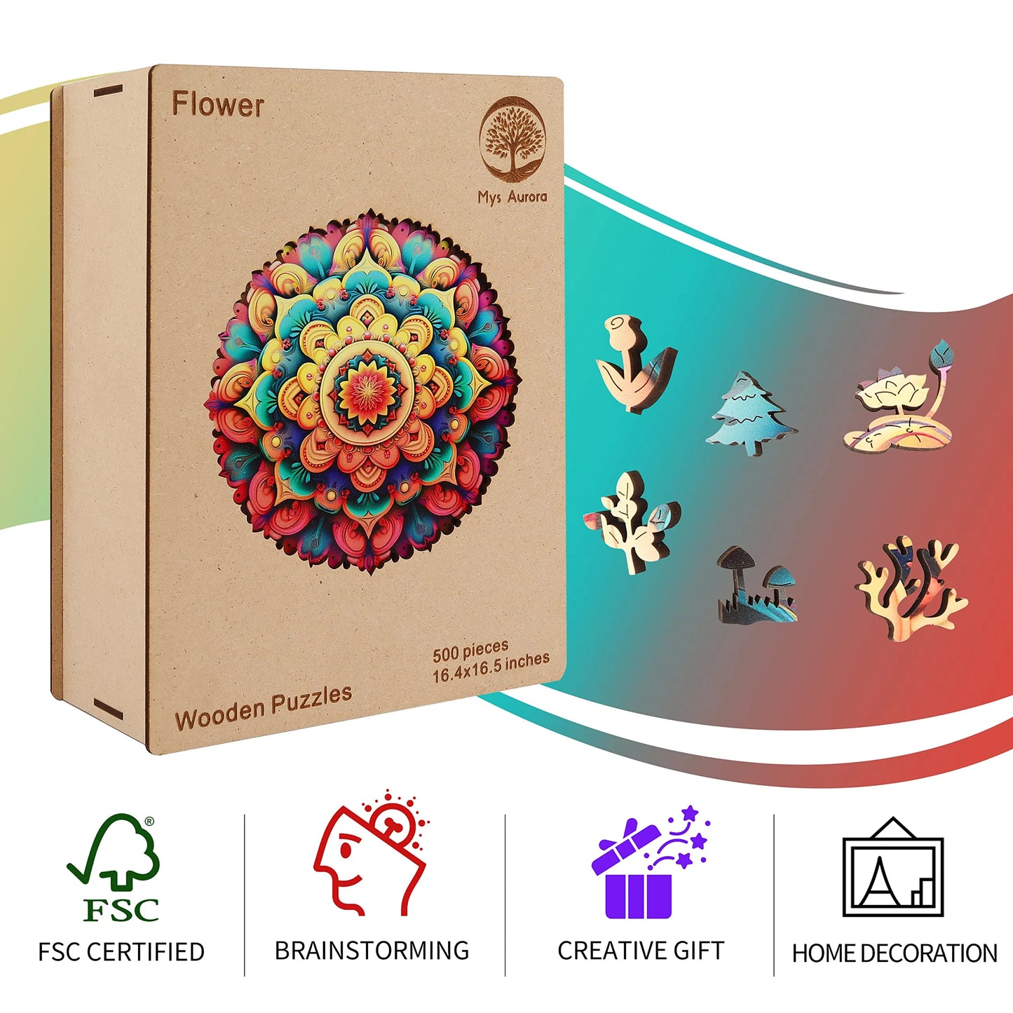 Flower, Wooden Jigsaw Puzzles