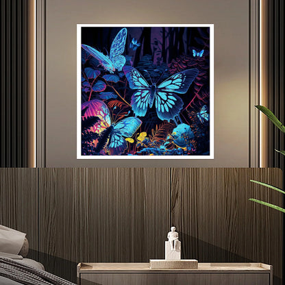 Fluorescent Butterfly B, Wooden Jigsaw Puzzles