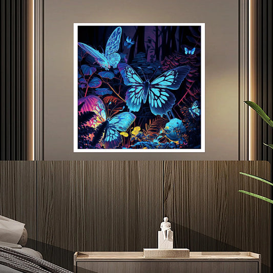 Fluorescent Butterfly B, Wooden Jigsaw Puzzles