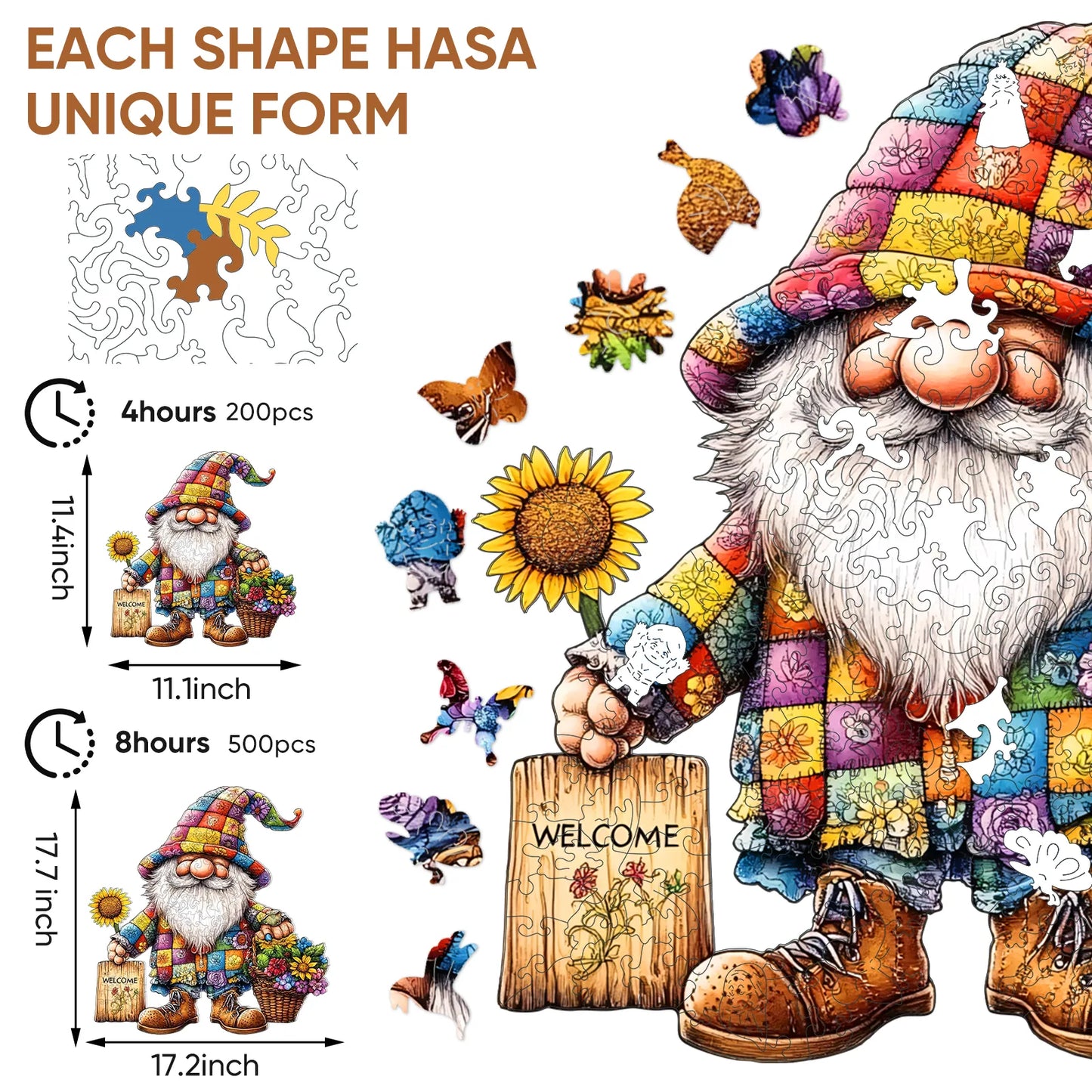 Gnomes, Wooden Jigsaw Puzzles