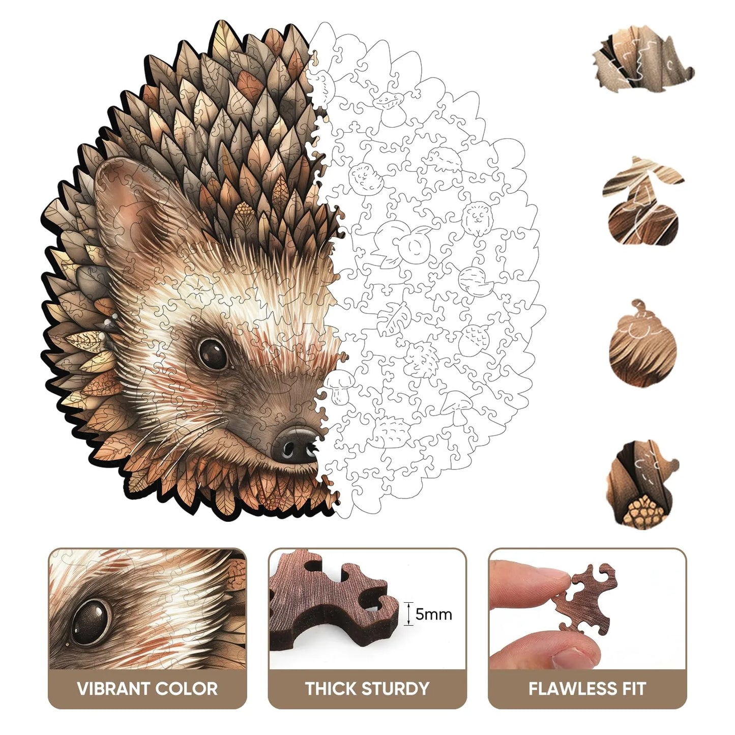 Hedgehog, Wooden Jigsaw Puzzles