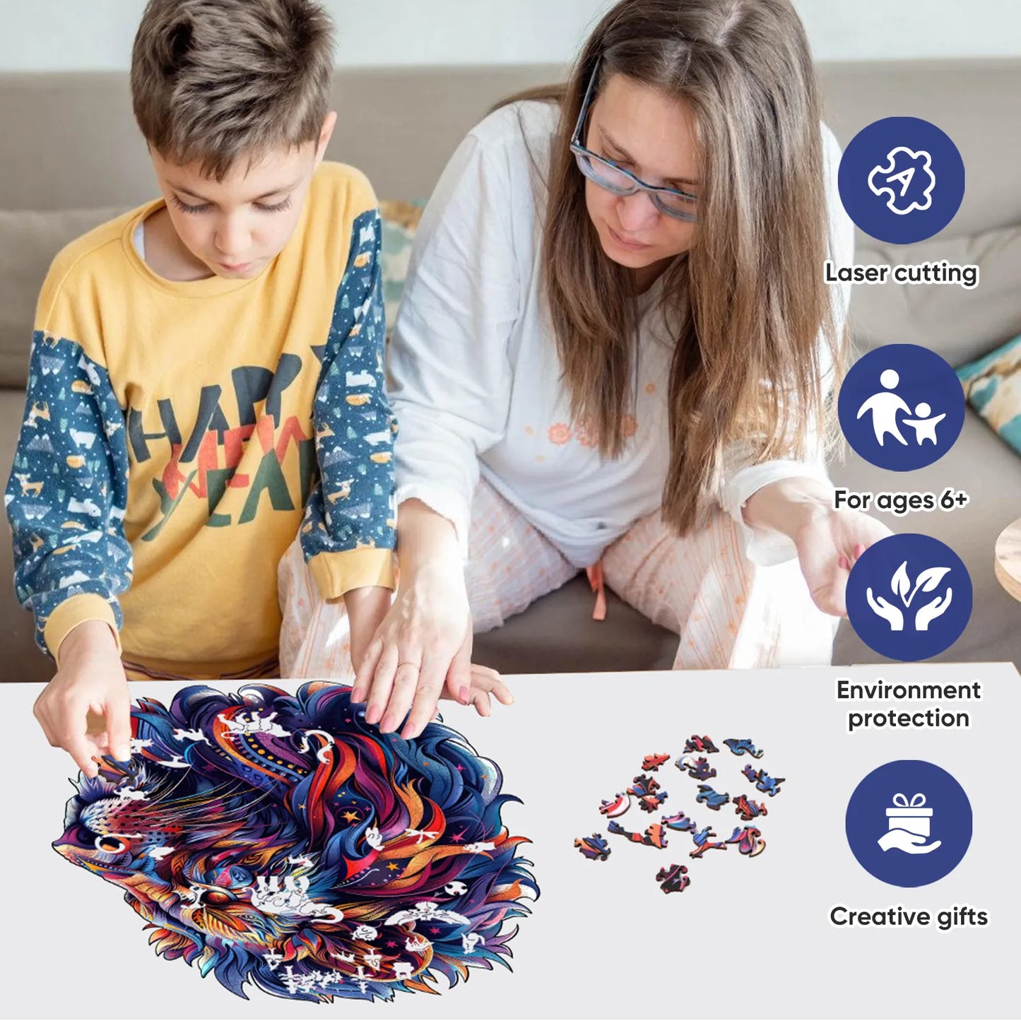 Lion B, Wooden Jigsaw Puzzles