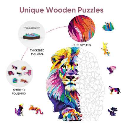 Lion A, Wooden Jigsaw Puzzles