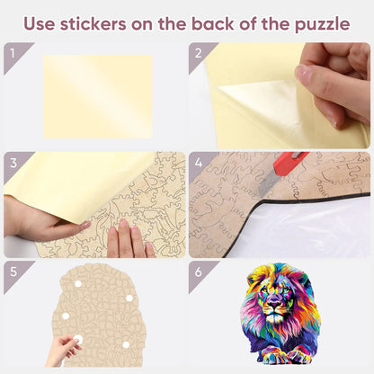 Lion A, Wooden Jigsaw Puzzles