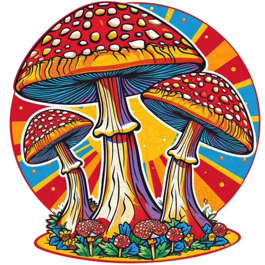 Mushroom, Wooden Jigsaw Puzzles