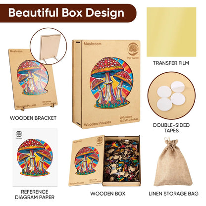 Mushroom, Wooden Jigsaw Puzzles