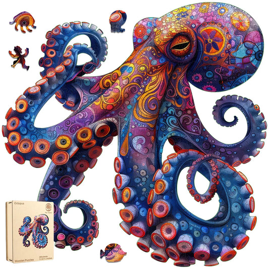Octopus B, Wooden Jigsaw Puzzles