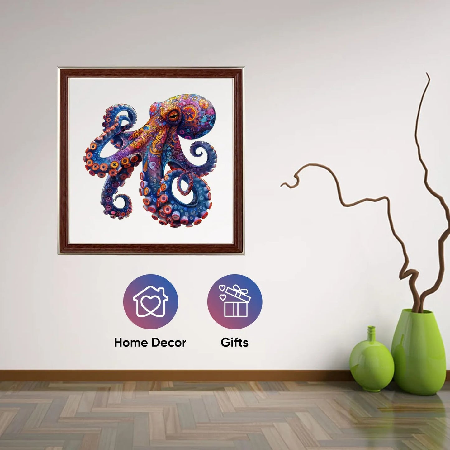 Octopus B, Wooden Jigsaw Puzzles