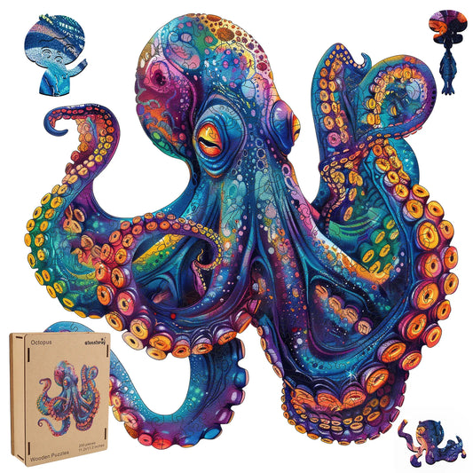 Octopus C, Wooden Jigsaw Puzzles