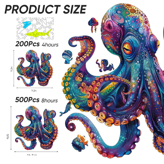 Octopus C, Wooden Jigsaw Puzzles