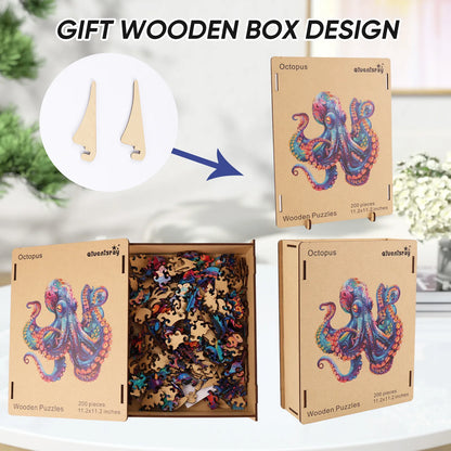 Octopus C, Wooden Jigsaw Puzzles